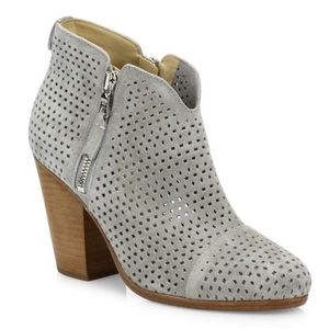 Rag & Bone Perforated Suede Margot Bootie